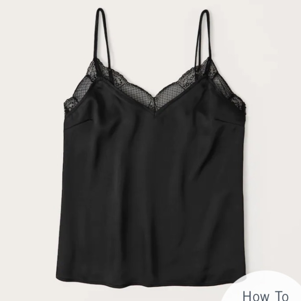 Abercrombie & Fitch Double Strap Lace Trim Cami S
